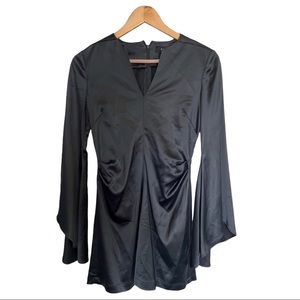 Rachel Comey black mini dress with long bell sleeves
